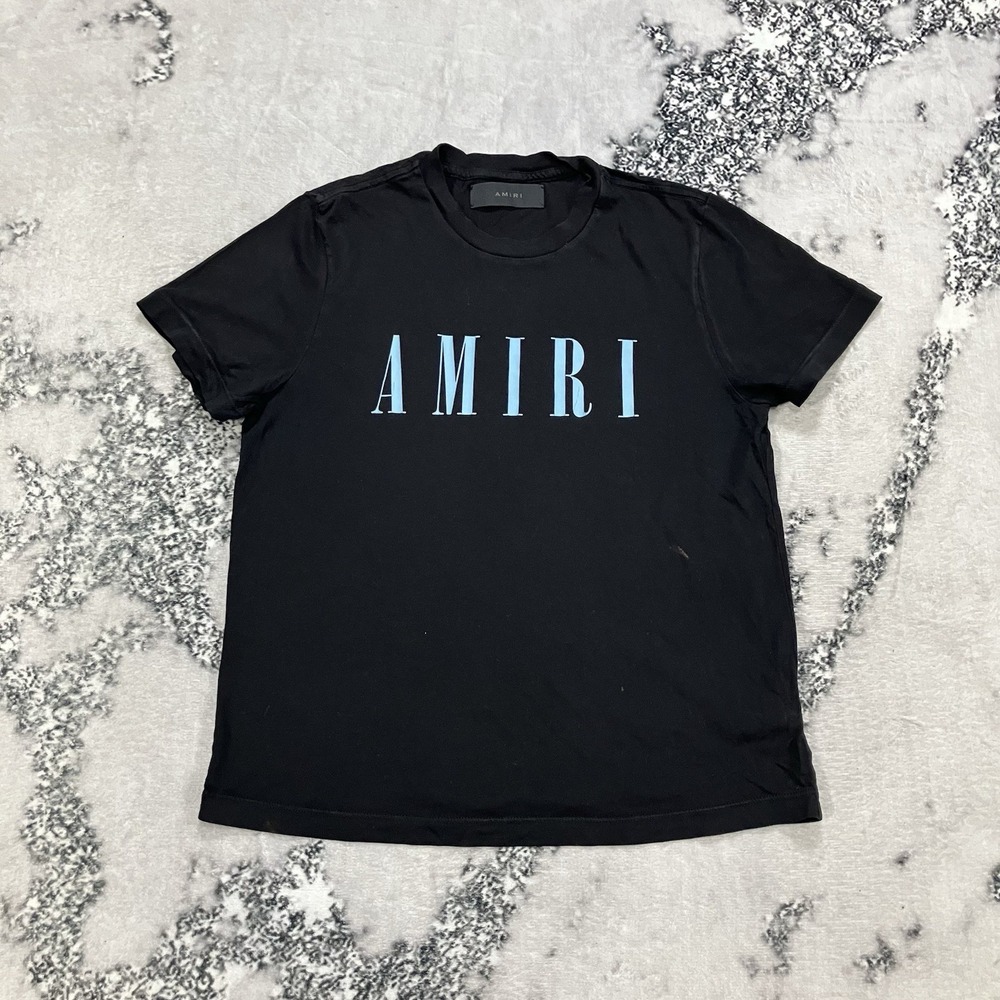 Amiri Black Logo Graphic Short Sleeve T Shirt Black Womens‎ Size Medium